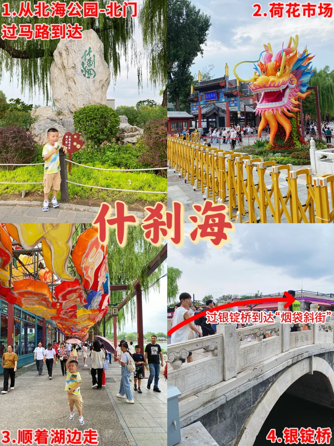 一图看懂👉北京什刹海➡️南锣鼓巷逛吃路线✅