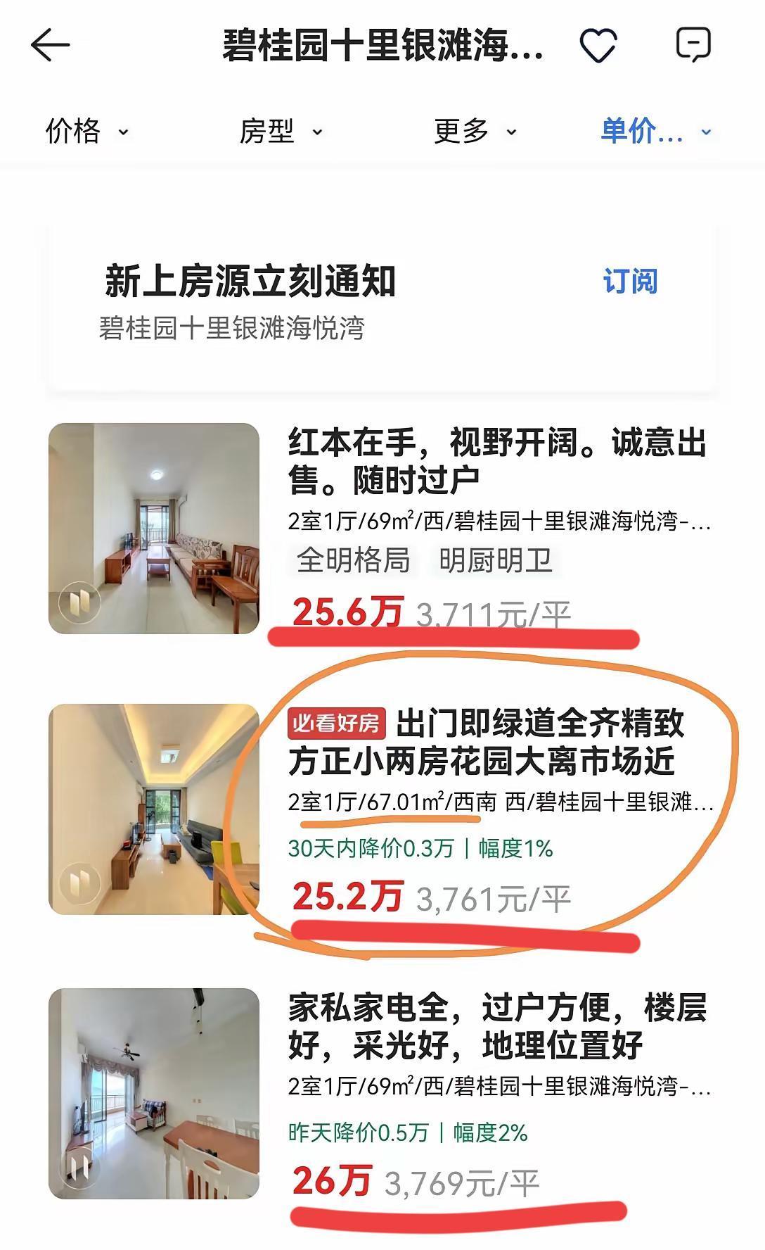 这也太吓人了！！
惠州十里银滩崩了？
2室一厅，69平，只要3700元一平；
总