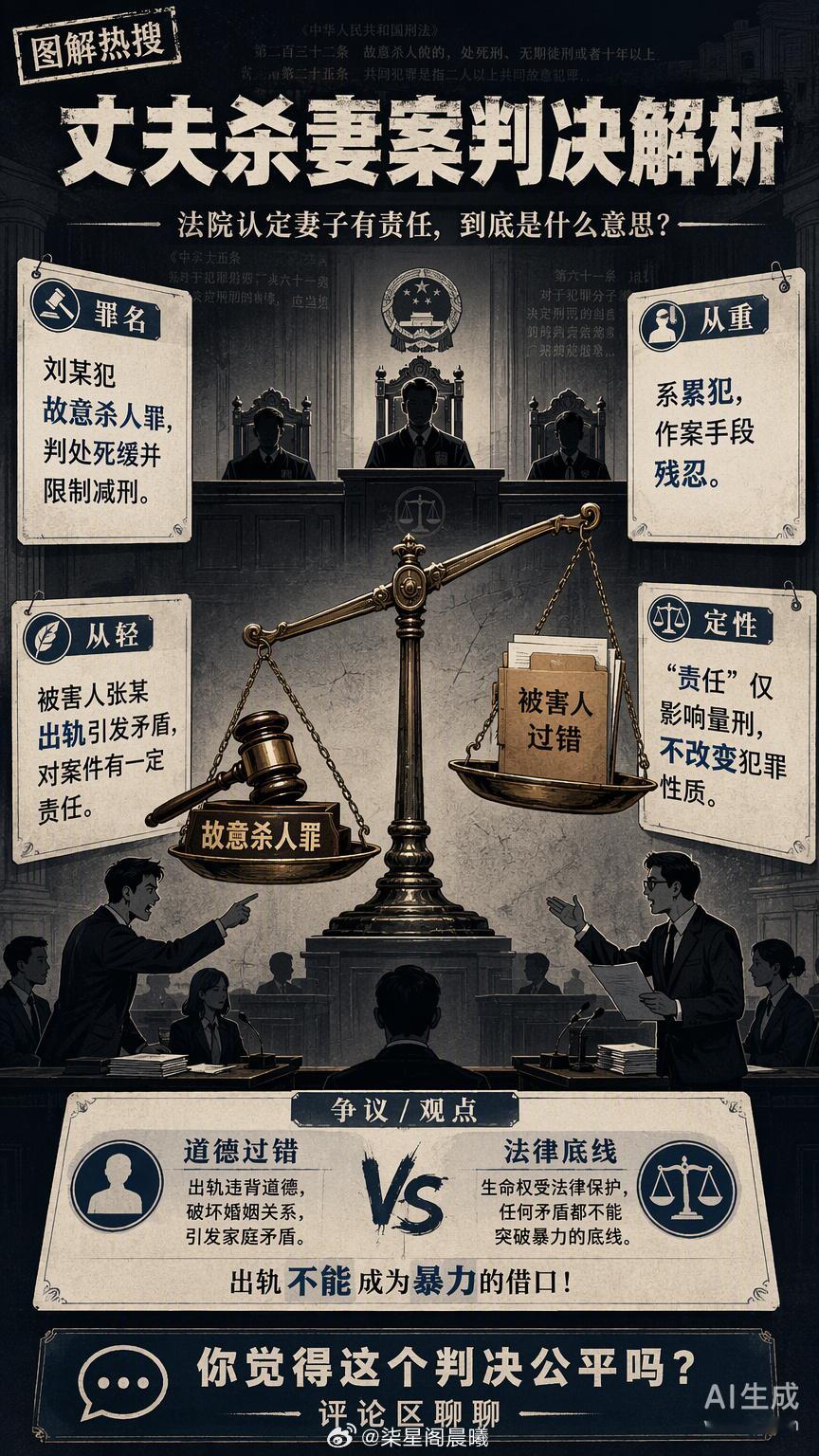 这两天刷屏的“杀妻案”判决，很多人盯着“妻子有责任”这几个字炸了锅。其实换个视角