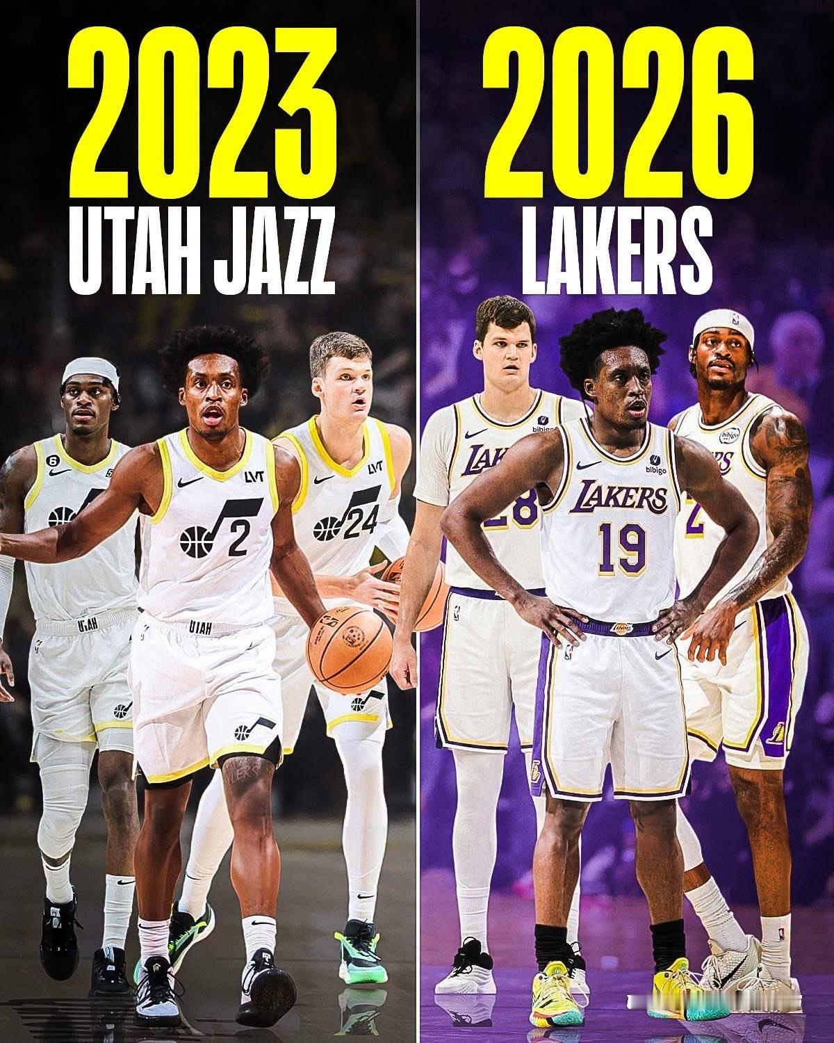 NBA 对于爵士队球迷来说，2026年的湖人队看起来会格外眼熟 👀当湖人队在这