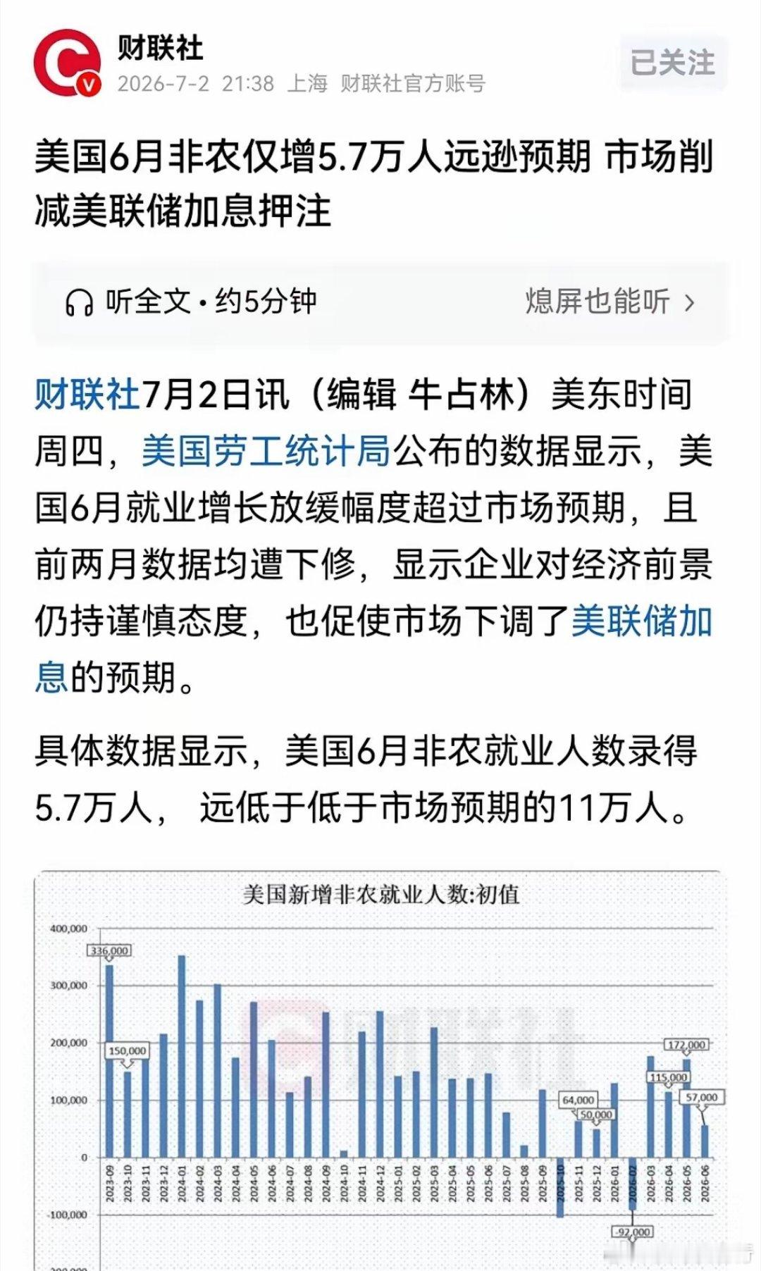 如果美6月非农数据还拯救不了“光芯”硬科技，那几乎可以说二季度炒作的“AI硬件”
