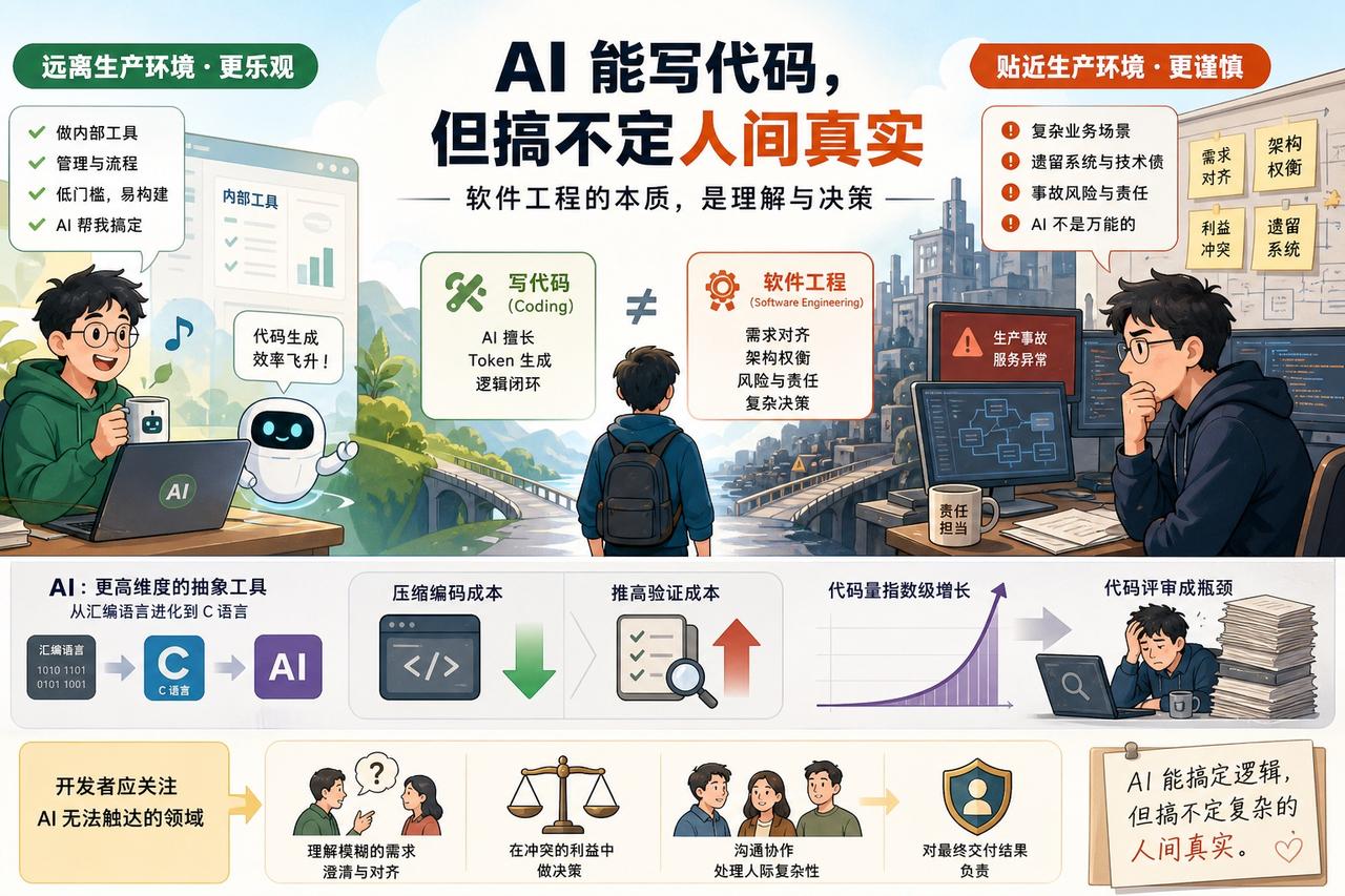 【生产线上的真相：为什么离代码越近，越不相信AI能“解决”工程】

最近Gerg
