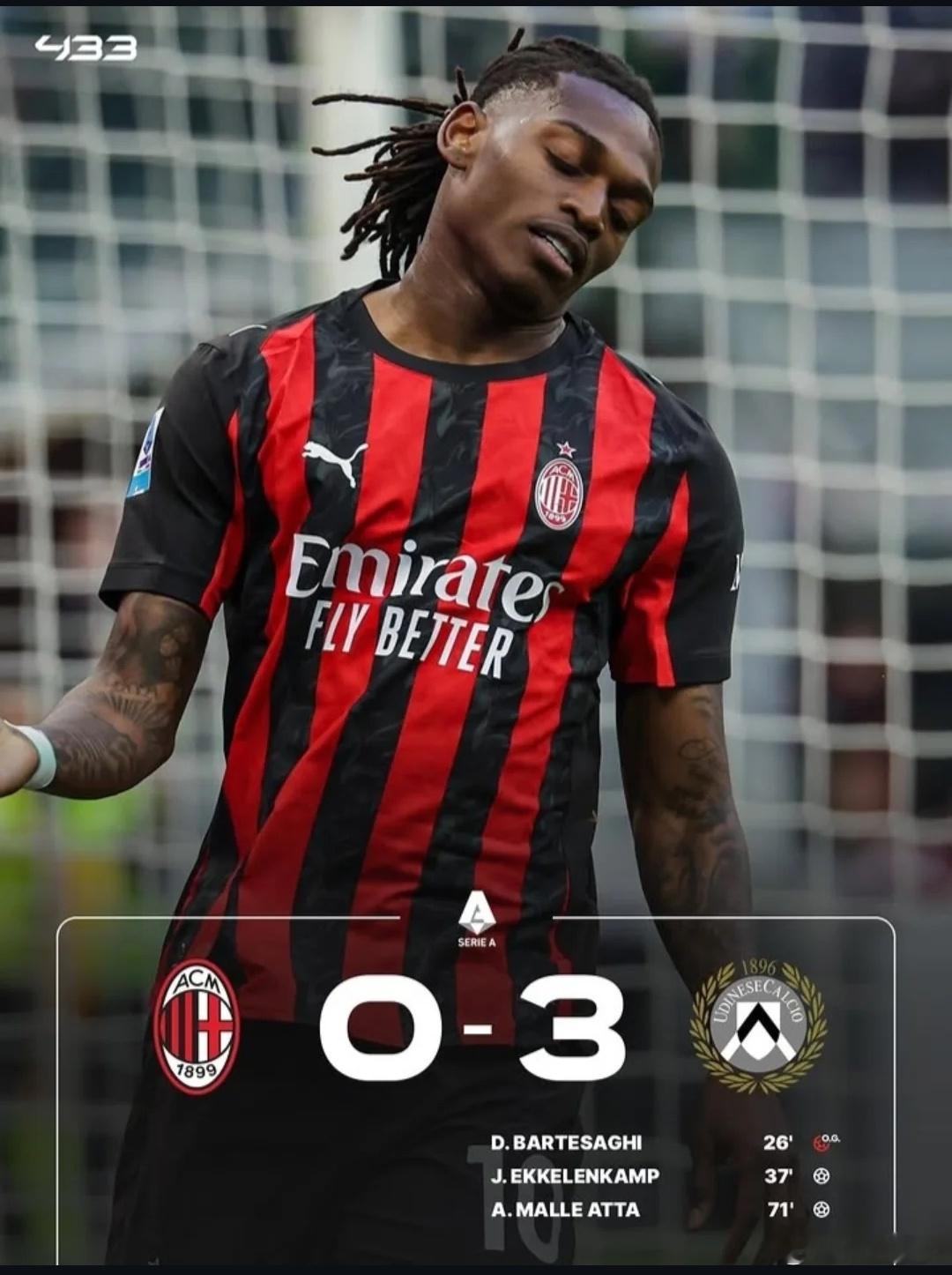 【赛后叨叨】米兰0:3乌迪内斯毁灭吧！AC米兰