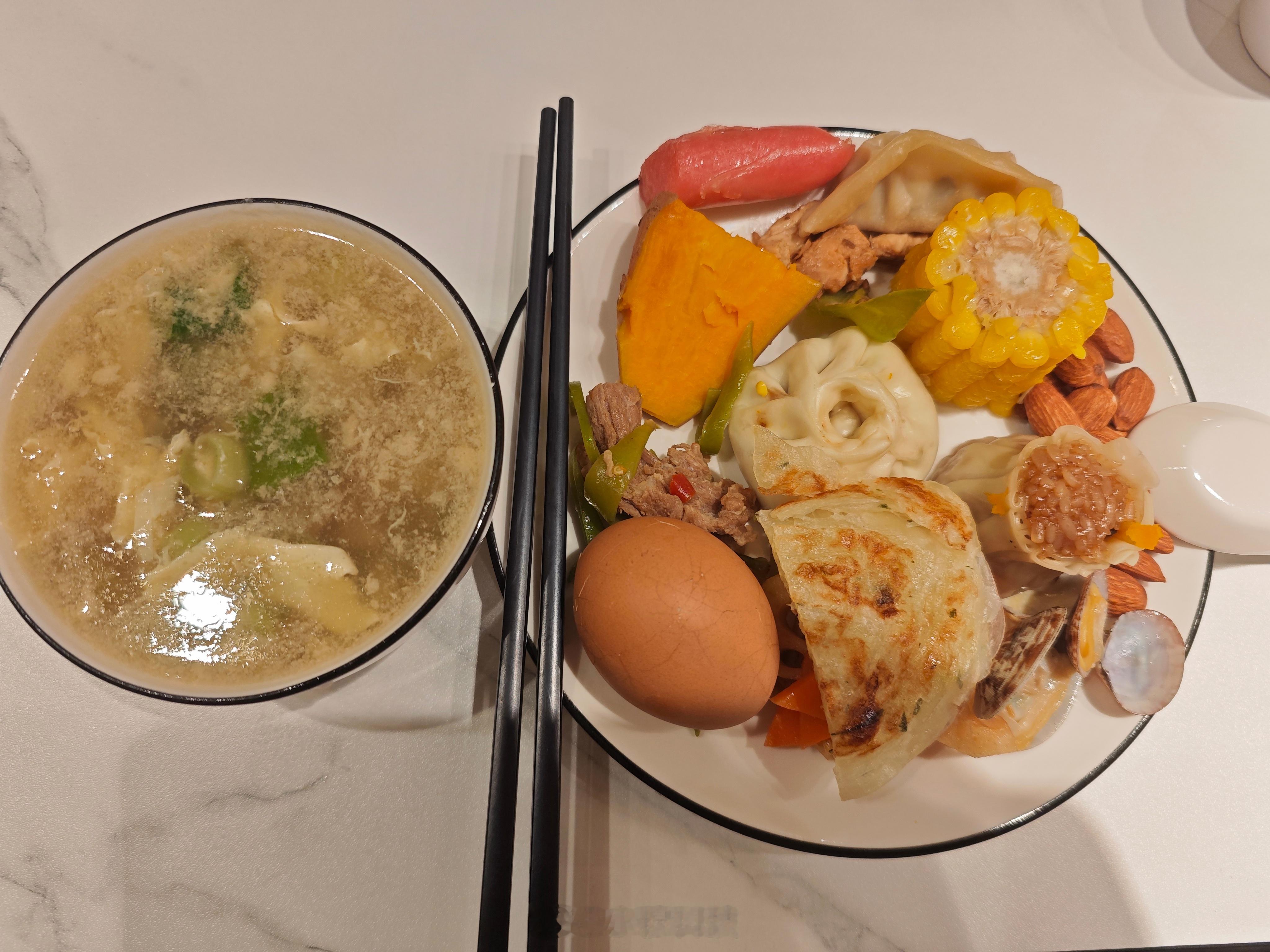 家人们，这样的早餐如何？早安 
