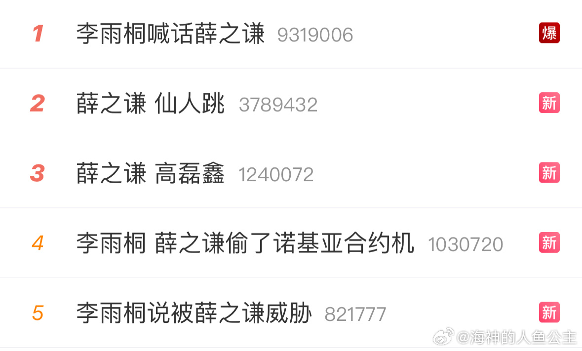 李雨桐喊话薛之谦 我勒个李雨桐以一己之力屠 榜 文娱rs神五，核心内容标记出来了