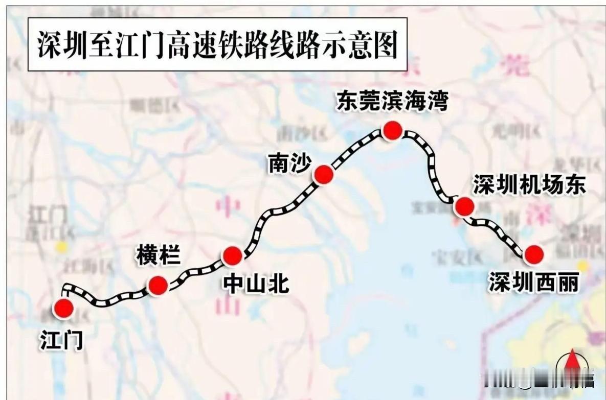 深江高铁最终还是绕了个弯，并未按直线距离建设，时间至少延长了半小时。
或许是考虑