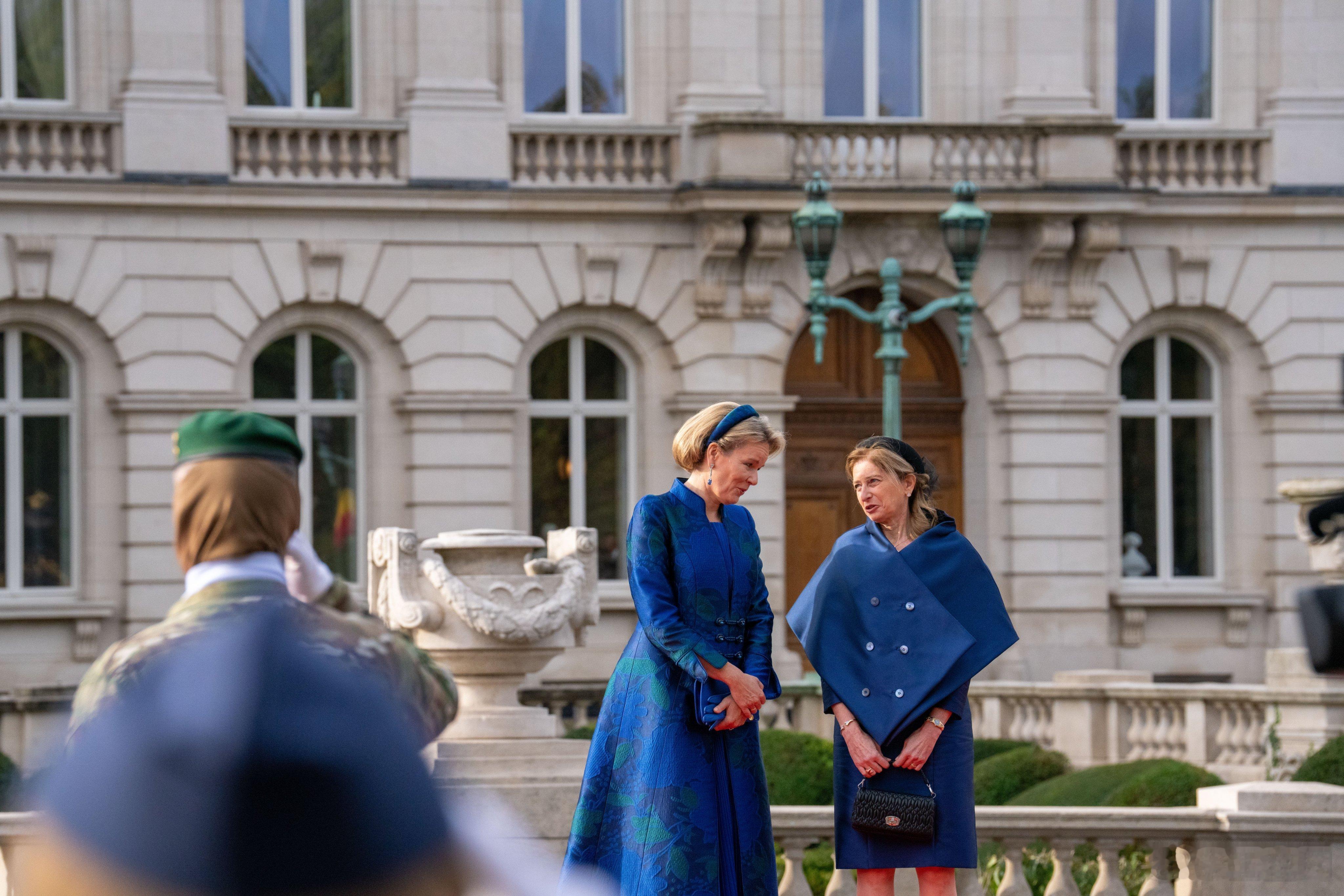 比利时王室 🇧🇪10月20日，意大利总统塞尔焦·马塔雷拉和意大利第一女儿劳拉