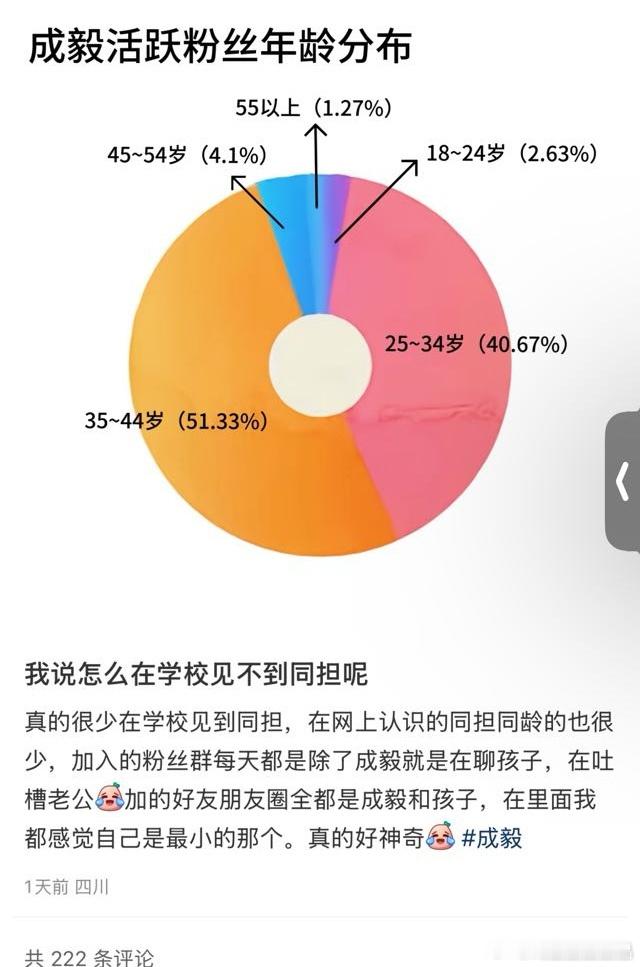 原来艾叶同担55%以上为35-54岁，难怪卖妇女婴儿用品很多啊，最热爱追星的年龄