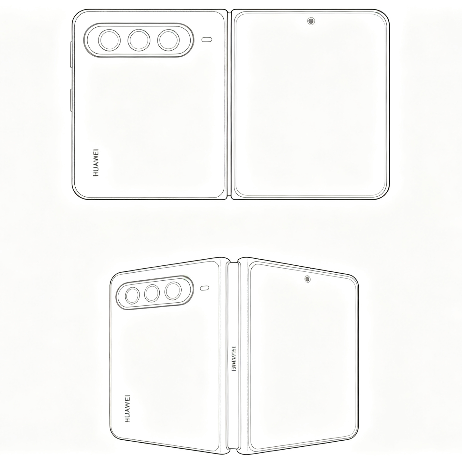 华为PuraXMax曝光 华为已经把折叠屏玩出花了，外折、内折、大折、小折、双折
