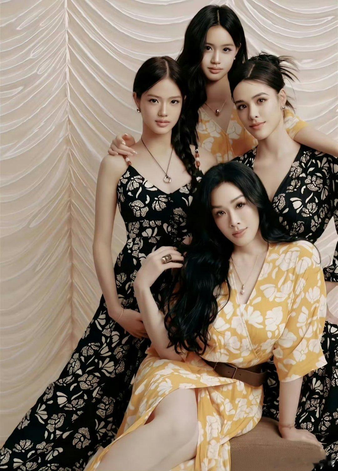 三个女儿都继承了母亲钟丽缇的颜值。钟丽缇大女儿晒比基尼照
