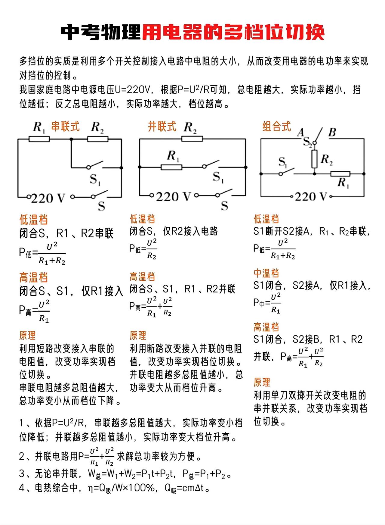 一图解锁多挡位用电器的挡位切换
