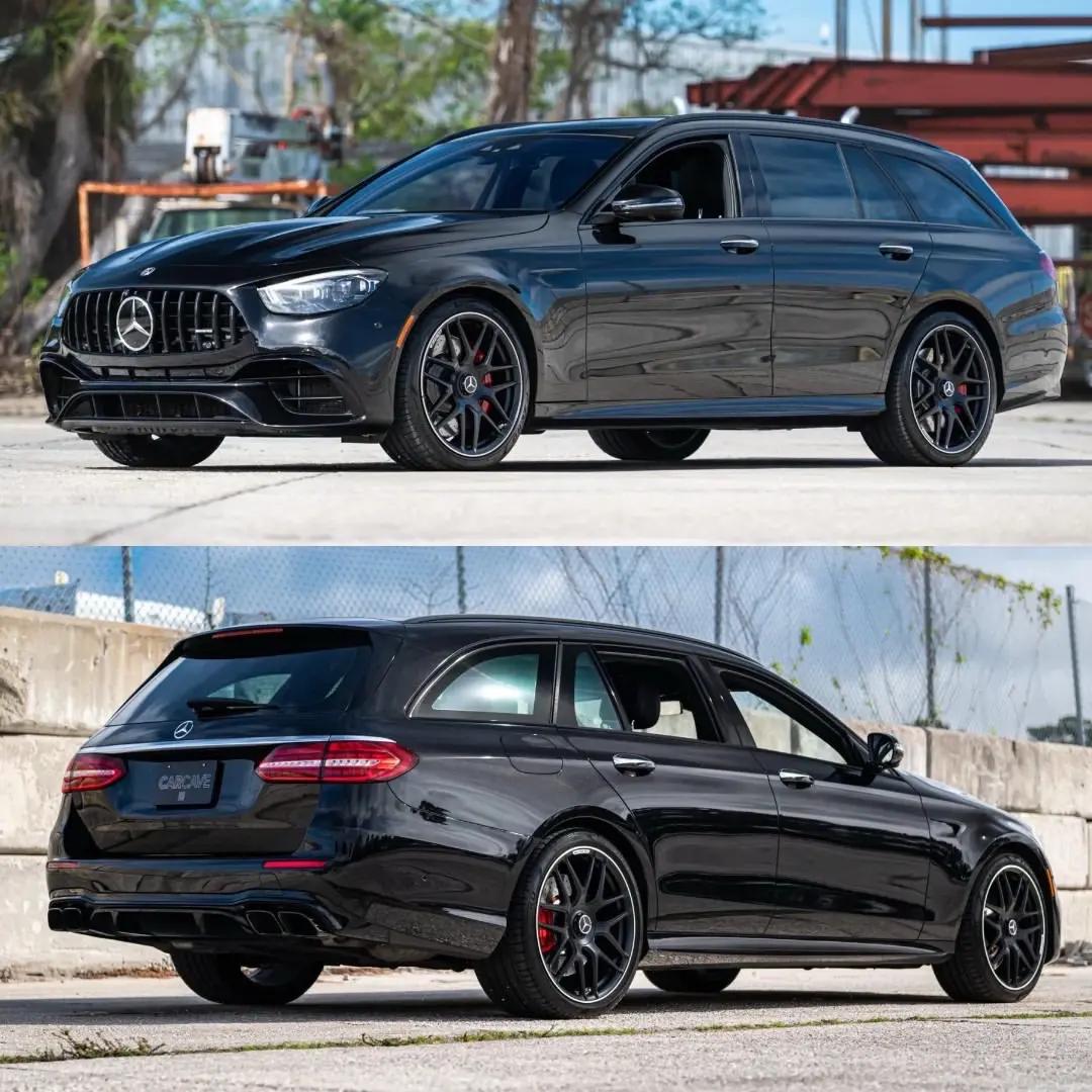 这台2021款 Mercedes-AMG E63 S 4MATIC 旅行车，以曜