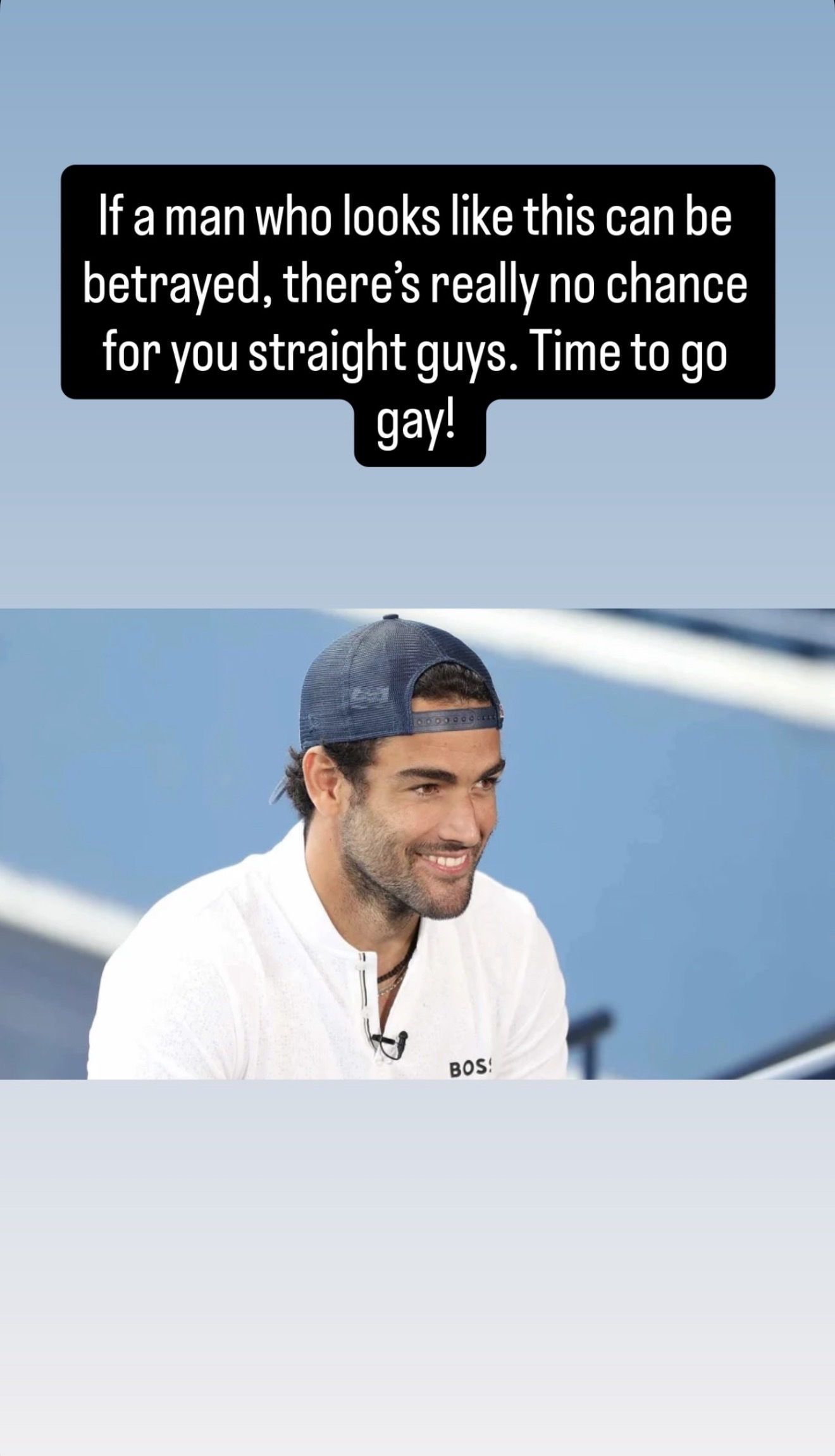 说得好[doge]To be gay吧 帅哥们！🤣 ​​​