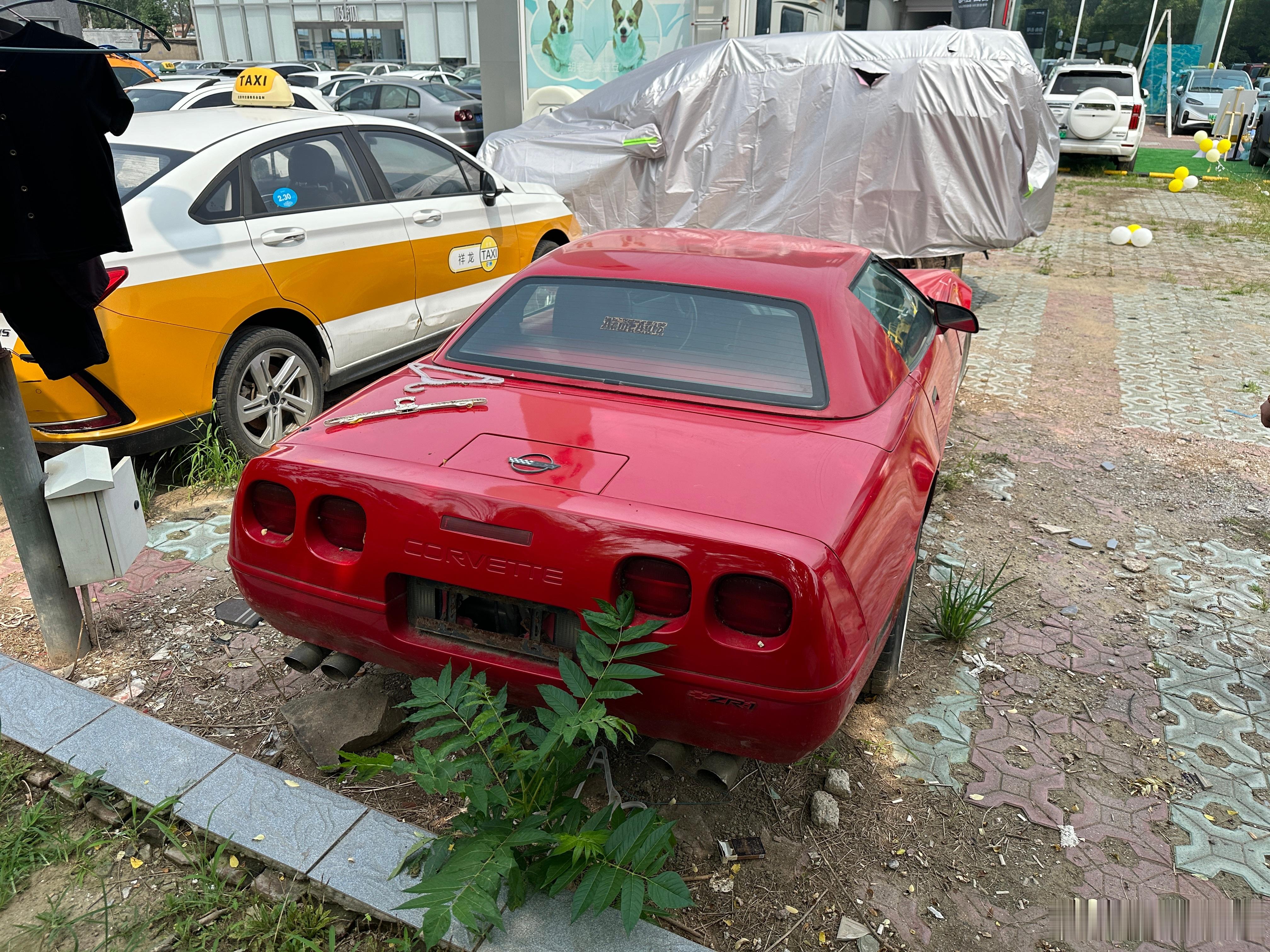 妈呀北京真是啥稀车都有啊跟这地蹦出来一老克尔维特 就是大概率没手续了不知道发生什