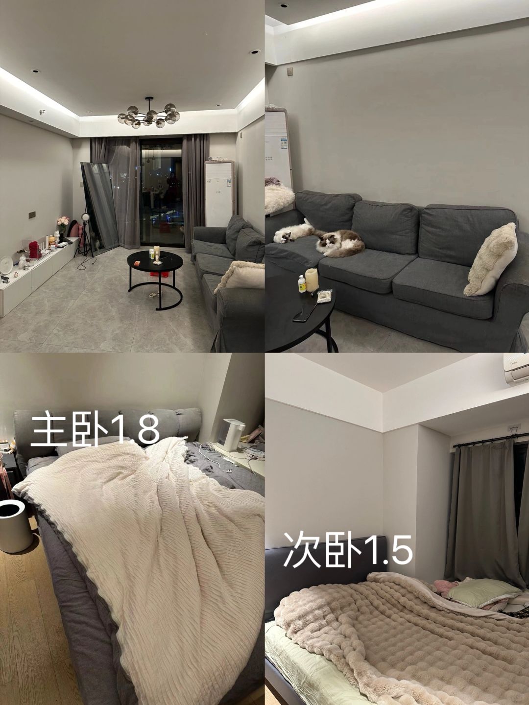 二期江景三房两卫出租 无中介费 拎包入住