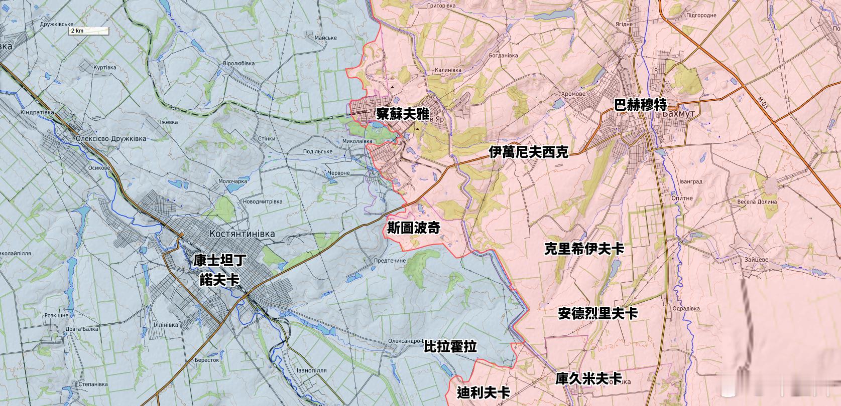 更新察蘇夫雅態勢烽火问鼎计划 由於戰線的變化，此區域的戰線我們必須改用2 公里的
