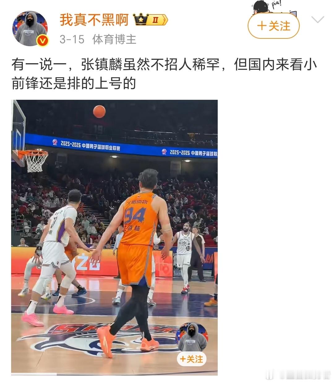 让球迷看看你叠蝶是多招人稀罕？存篮子博主，你以为阴阳网暴张镇麟，还能挑动辽篮球迷