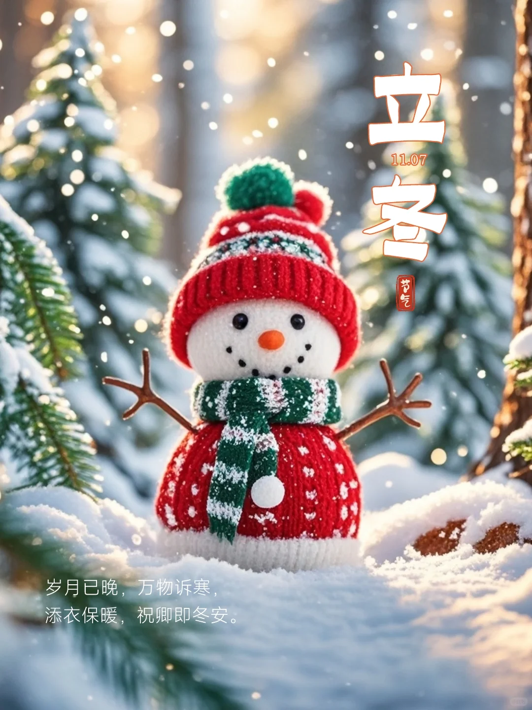 立冬｜立冬文案｜节气海报｜二十四节气