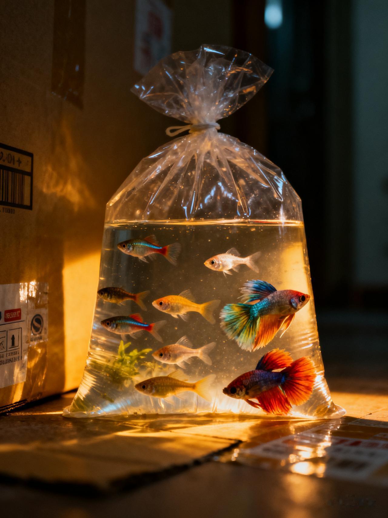 买观赏鱼收到一袋水，商家称烫熟分解了，咋回事？
 
你能想象吗？买观赏鱼竟然收到