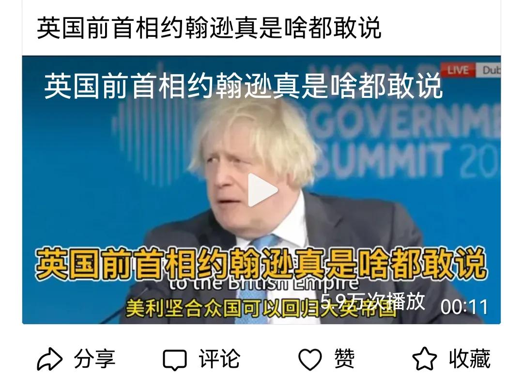 约翰逊说的挺对的，应该让美国回归英国，让那些没文化根底浅的暴发户到英国学习什么文