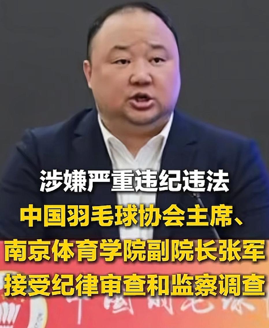羽协主席张军被查，两届奥运会混双冠军，中国体育历史上第一个审查调查的奥运冠军。