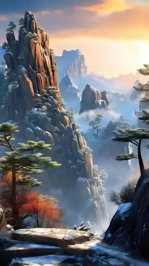 上联：清风有意千山秀
下联：碧水含情百鸟欢
