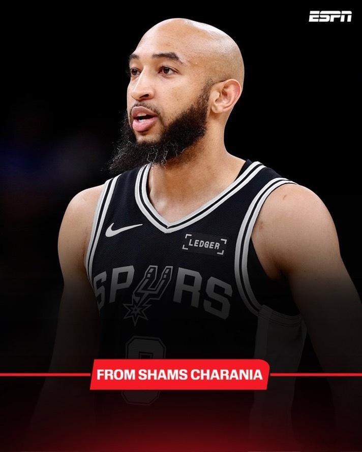 Shams：麦克劳林已同意以一年330万美元的合同重返圣安东尼奥马刺队nba休赛