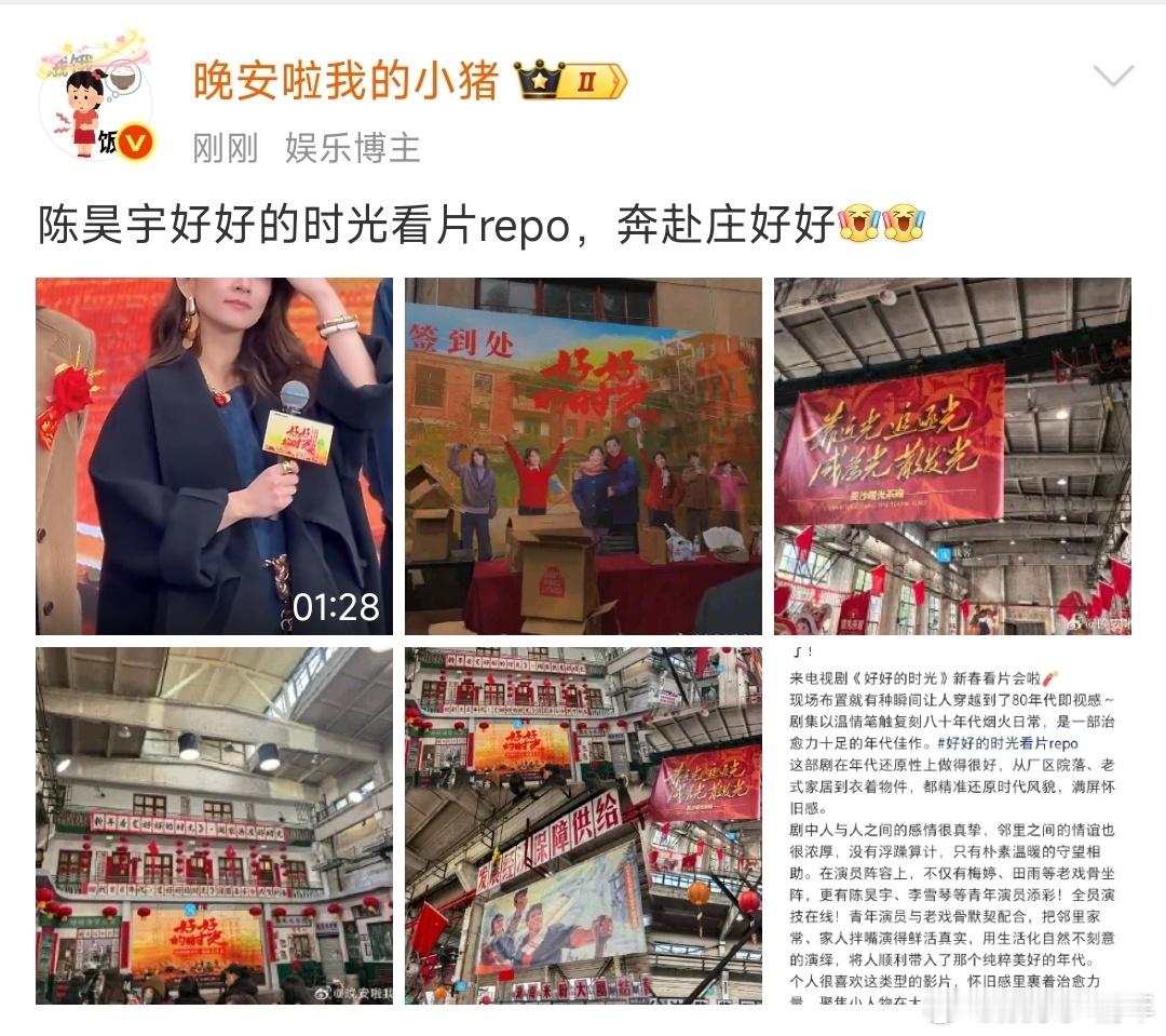 好好的时光看片repo 看片会全程高能又好哭！扎实的剧本，鲜活的人物，既有烟火气