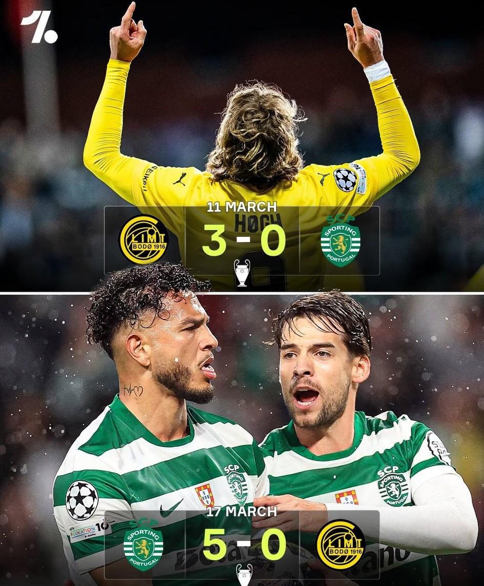 葡萄牙体育主场5:0击败博德闪耀，从而以5:3的总比分逆转了对手，将对手阻挡在八