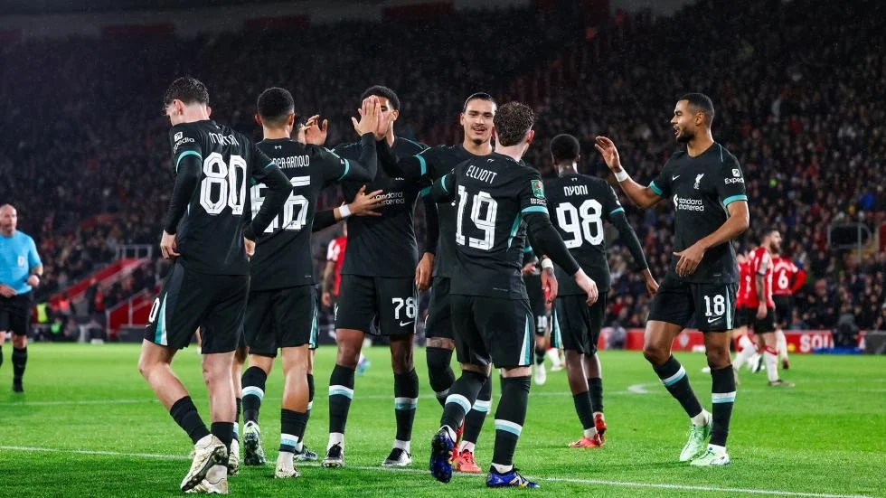 ✨利物浦英联杯2-1南安普顿，豪取20场不败
