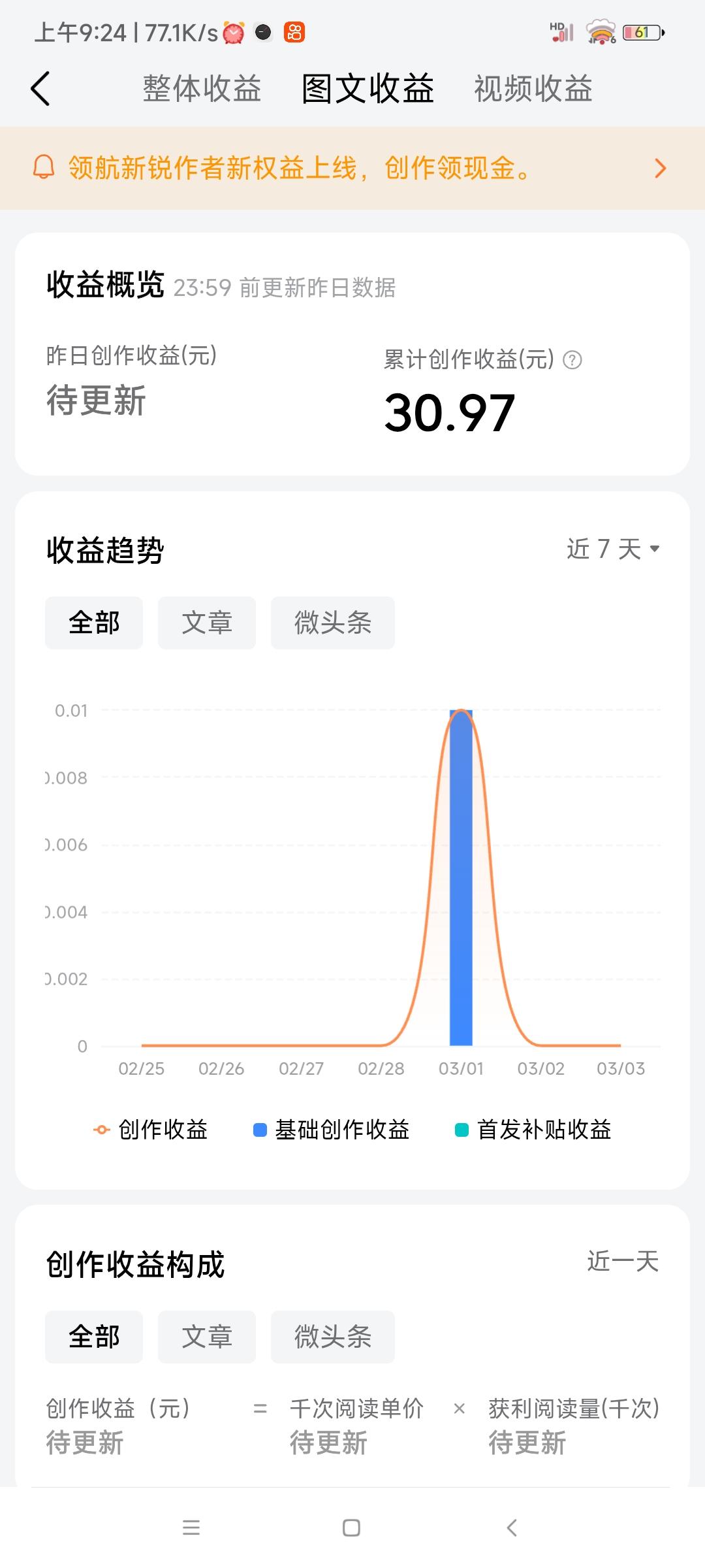 笑不活了！头条创作者日入七毛八，竟养活全家半袋辣条
 
家人们谁懂啊！昨天搞创作