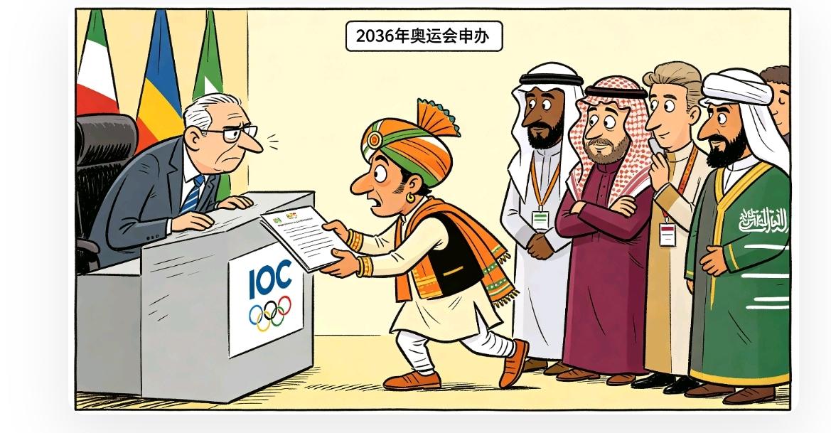 印度申奥2036百分百没有戏！大概率连候选名单也进不去。
2025-07，正式提
