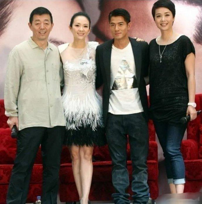 没想到蒋雯丽竟然是1一米七的大个子，郭富城和章子怡，在她面前显得娇小…… 