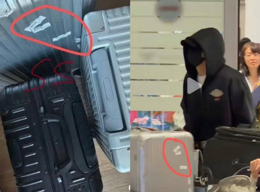 世界上没有两个贴纸位置都一模一样的行李箱 