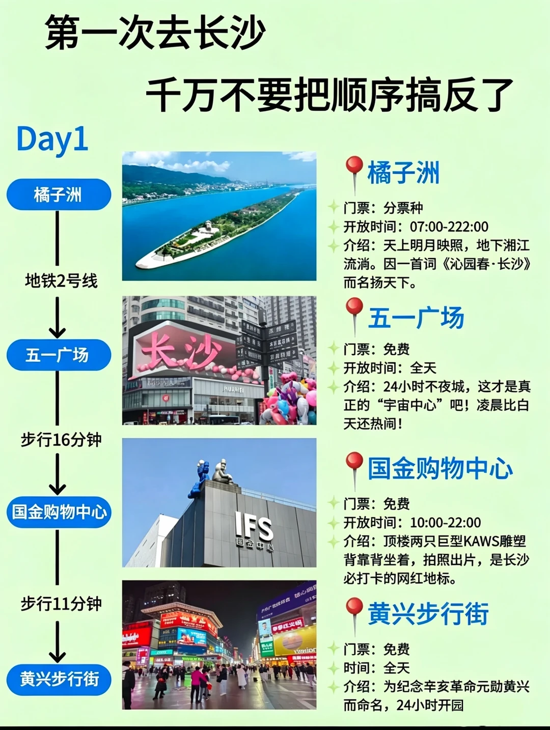 终于有人把长沙路线说清楚了！！！（附旅游攻略
