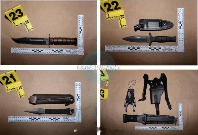 美国司法部公布了科尔·托马斯·艾伦在涉嫌实施白宫记者晚宴枪击案时携带的武器：Ma