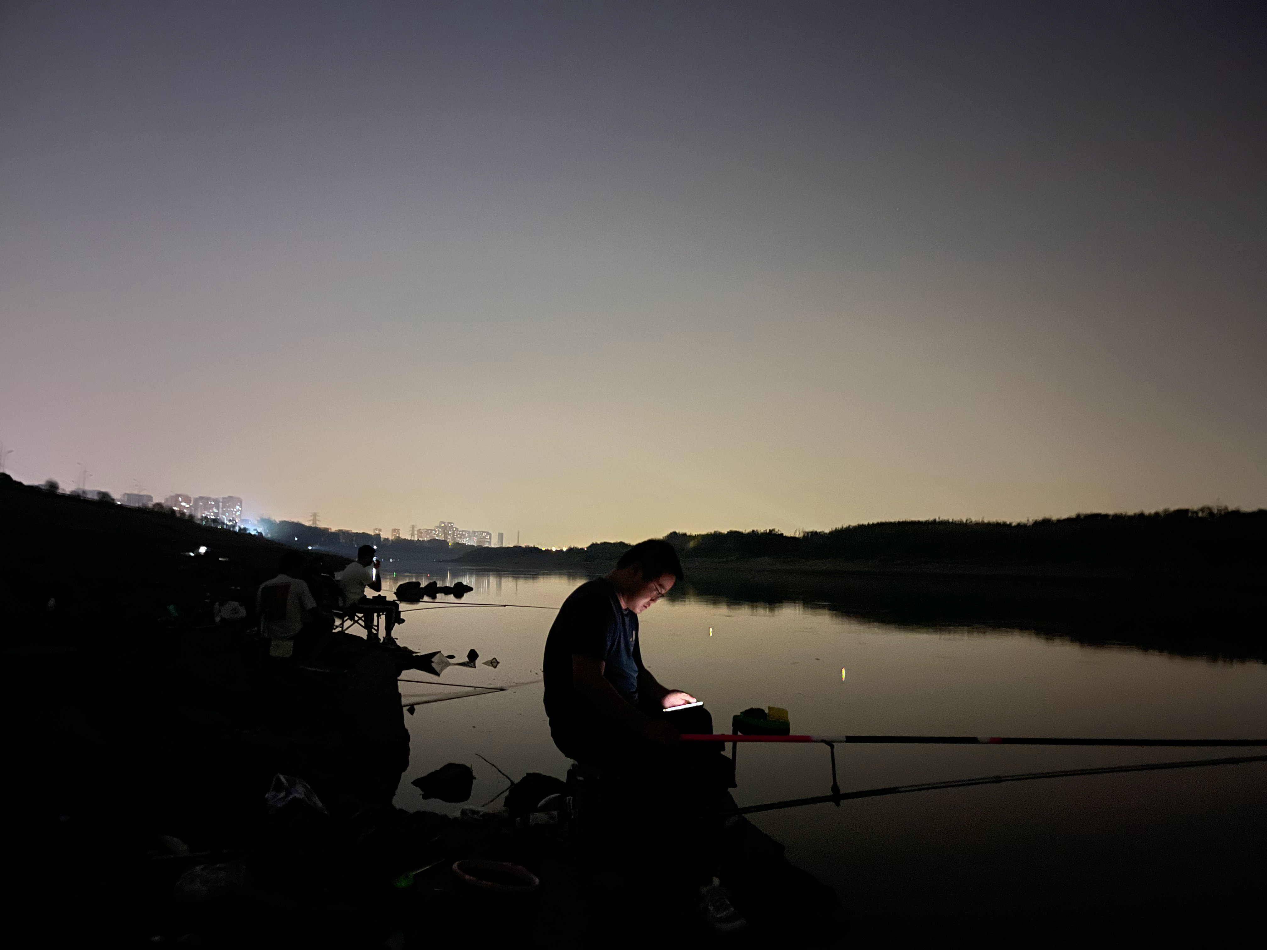 野钓东荆河 小鳊鱼走起十一提前约，麻将，钓鱼  ​​​