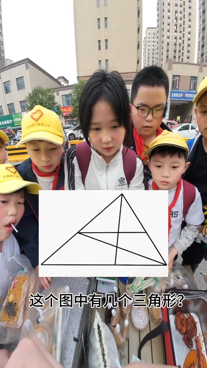 只有越细心的人找出的三角形才越多，你能找满吗？请问图中总共有多少个三角形？