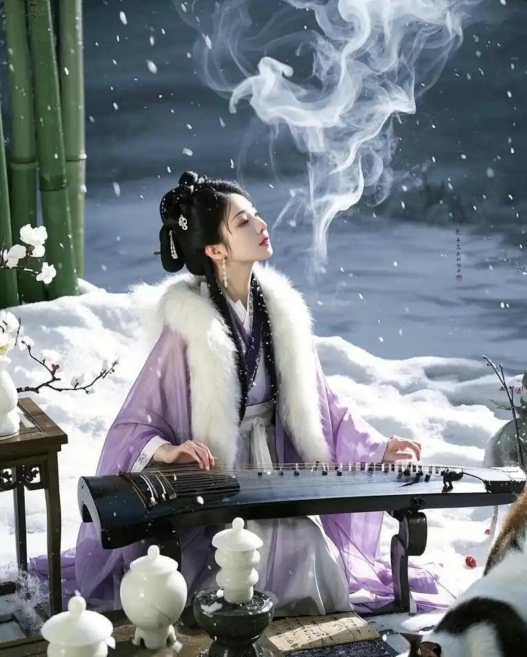 上联：笛诉痴郎意
下联：琴舒怨女心