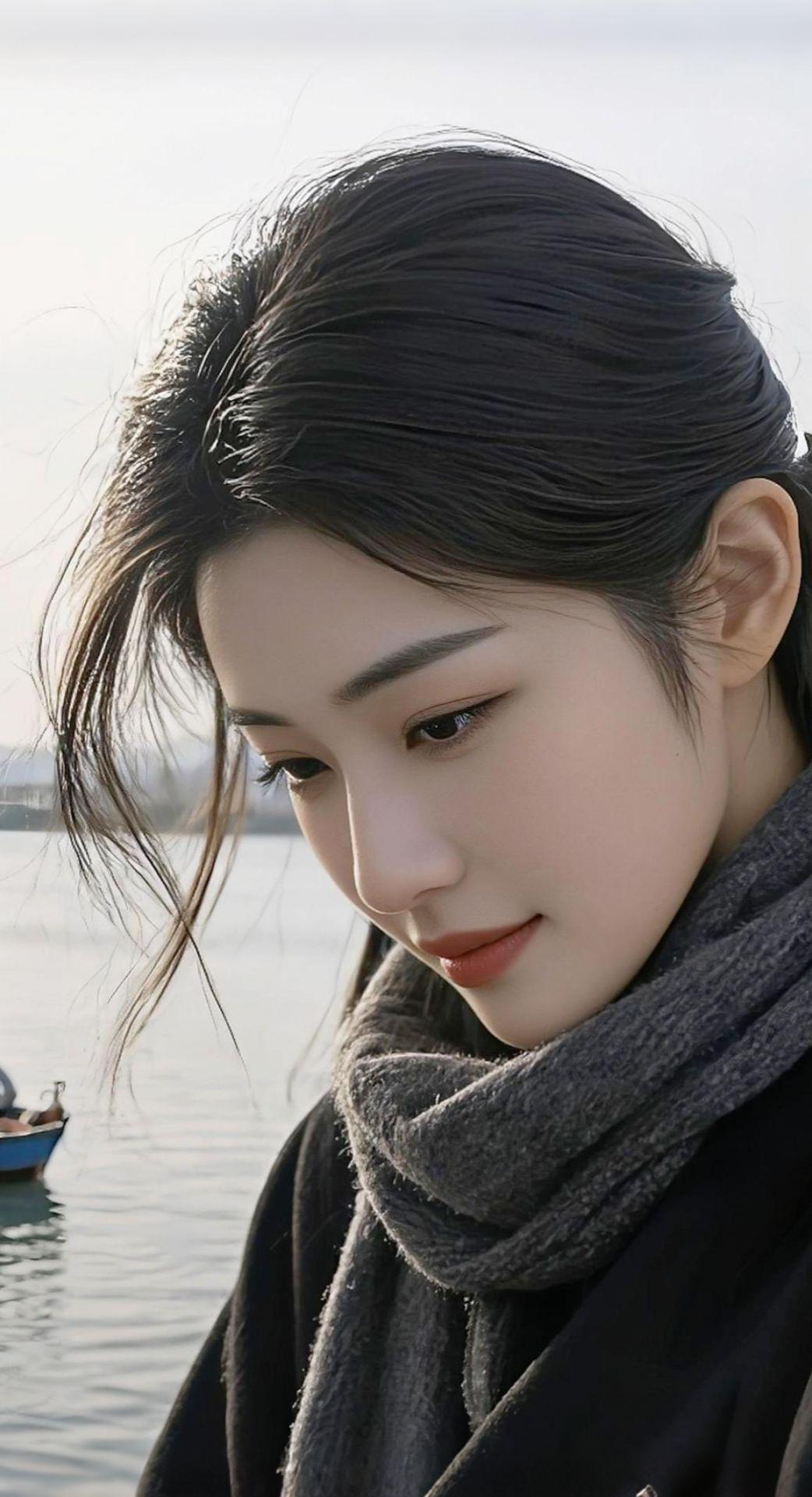 AI扩图 AI冬日侧颜照 抖音ai创作