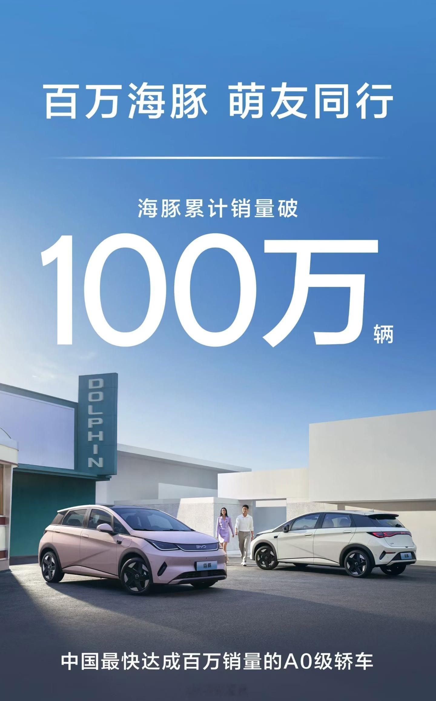 好家伙，海豚这就卖出去100万台了，朋友们，这简直就是A0级车里的“海底捞”啊，