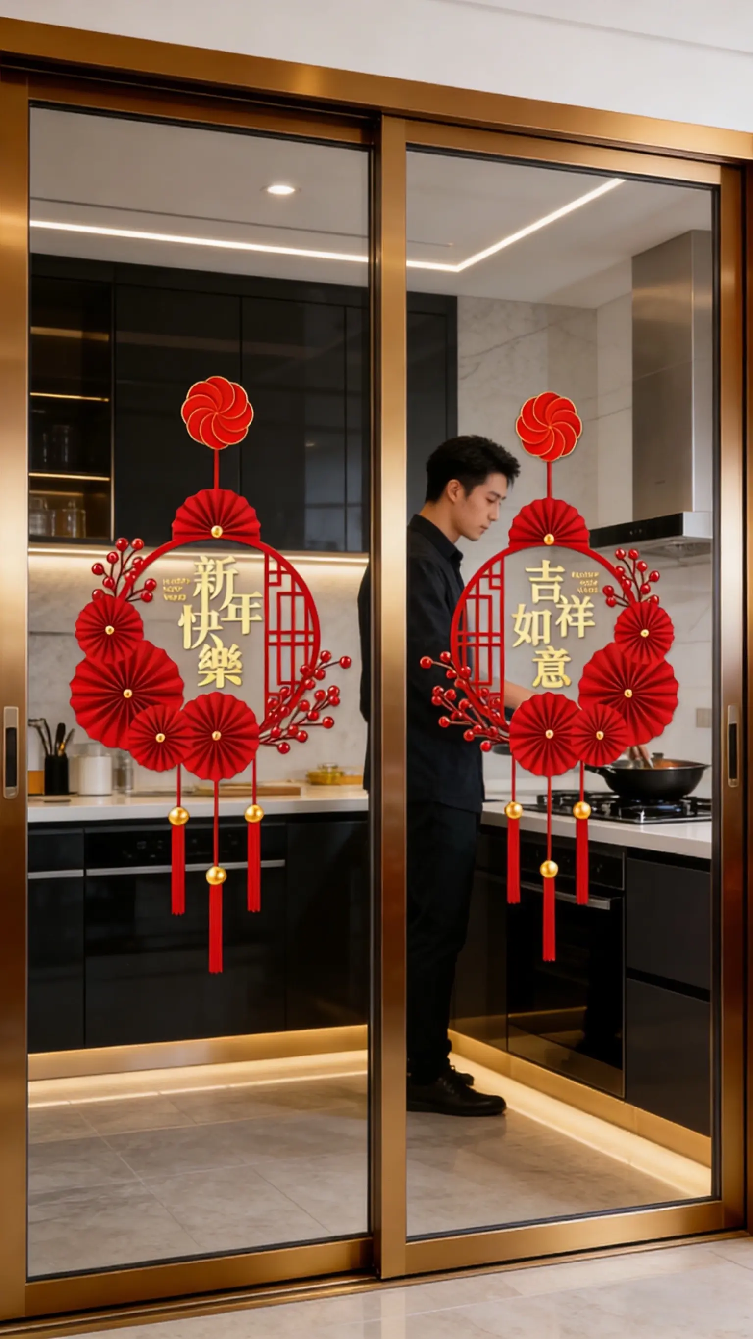 窗花 窗花贴 新年氛围感 中国红