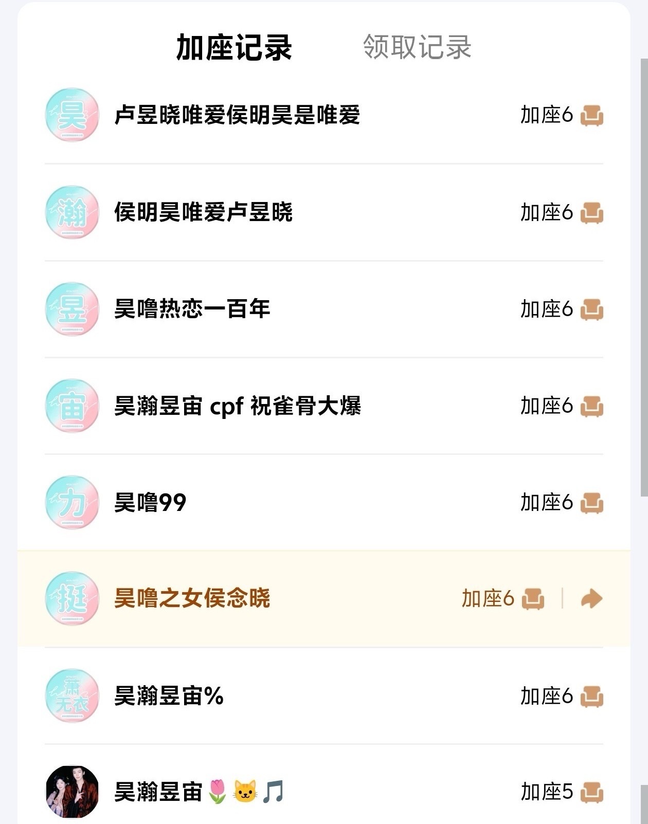 昊瀚昱宙 昊瀚昱宙 晓晓包场换头像了（头像需要自己换）意味着我们的排字老妈可以看
