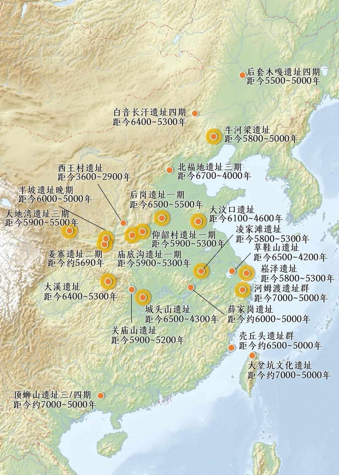 中华民族文明的起源地，都在哪些个地方呢？