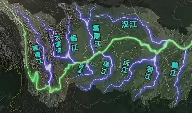 没想到长江拥有这么多的支流，个个都是大名鼎鼎，挺令人震撼的，比如汉江，湘江，岷江