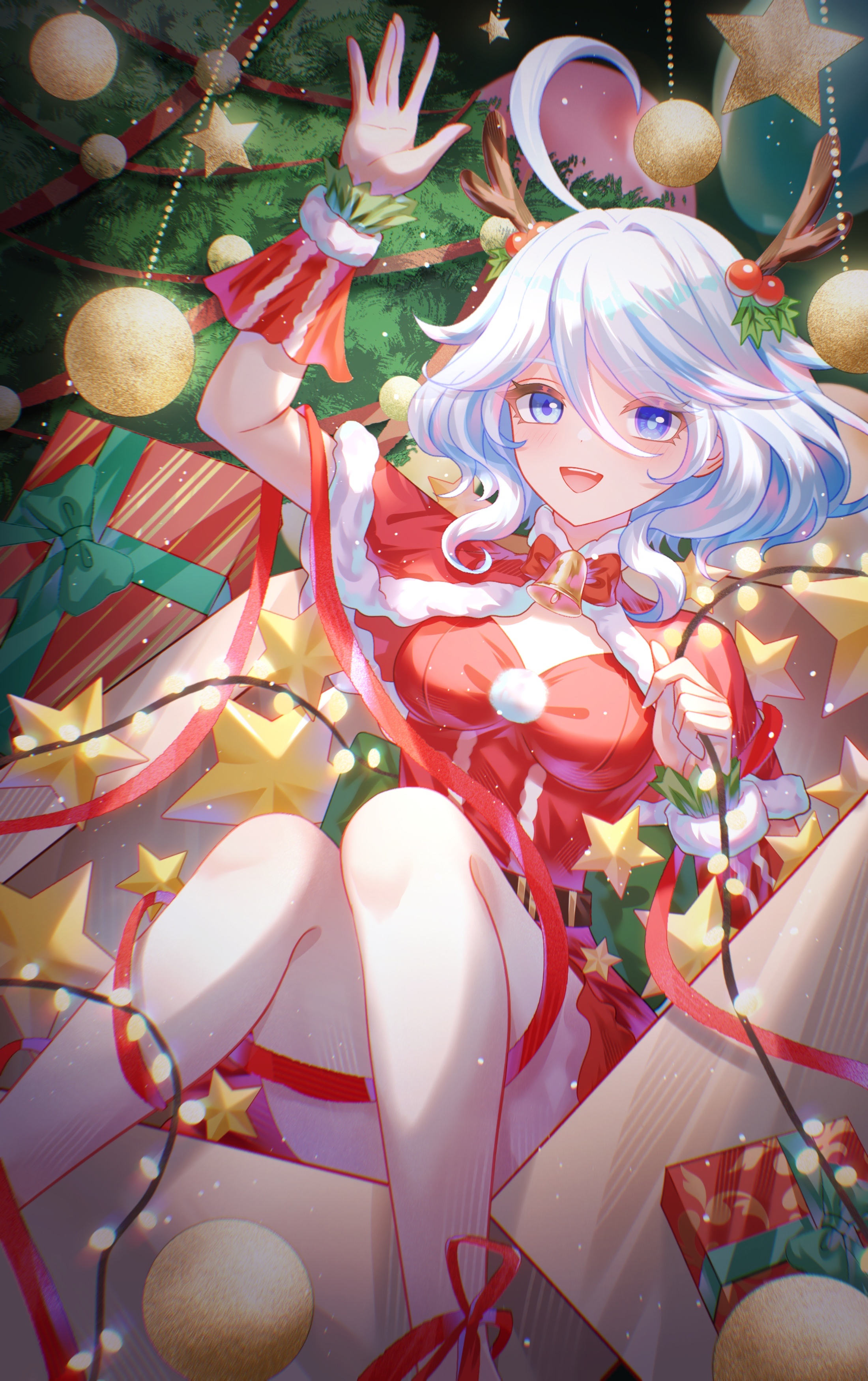 #原神4.3版本# 【芙宁娜】🎄🎄🎄请查收芙芙的圣诞礼物🎁！画师：*已授