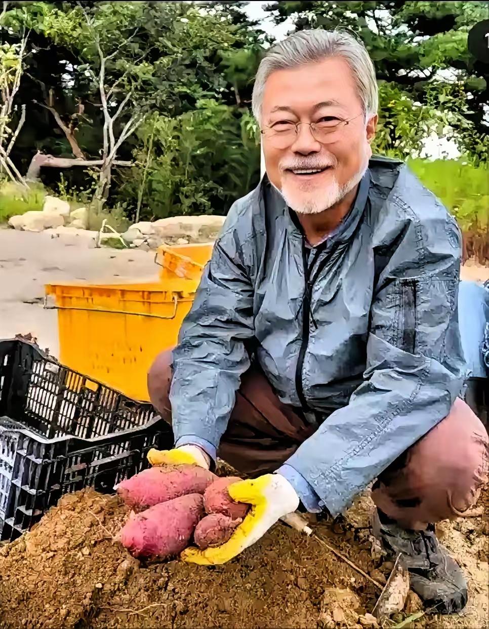 文在寅退休后回归乡下生活，种种菜，远离了政治的喧嚣，还能每月领1400万韩元，约