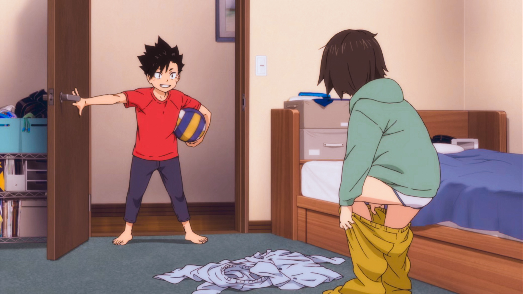 #排球少年# 小黑你开门的time太准了吧[doge] ​​​