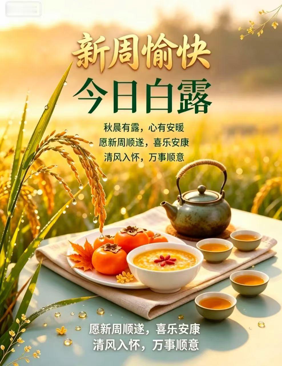 又要一年白露——今天就是 2026年9月7日周一，农历七月廿六，白露于今晚 22