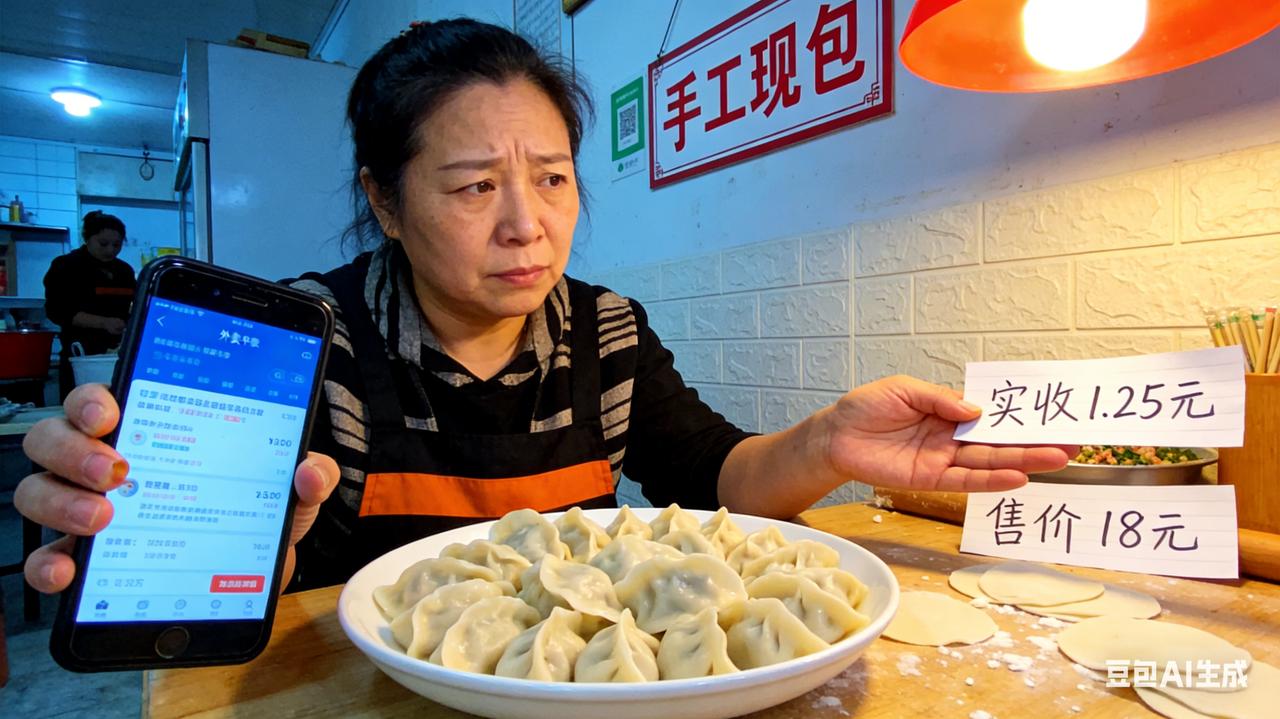 谁能想到！18块钱一碗的饺子，商家实际到手居然只有1.25元🤯
真的被气笑了！